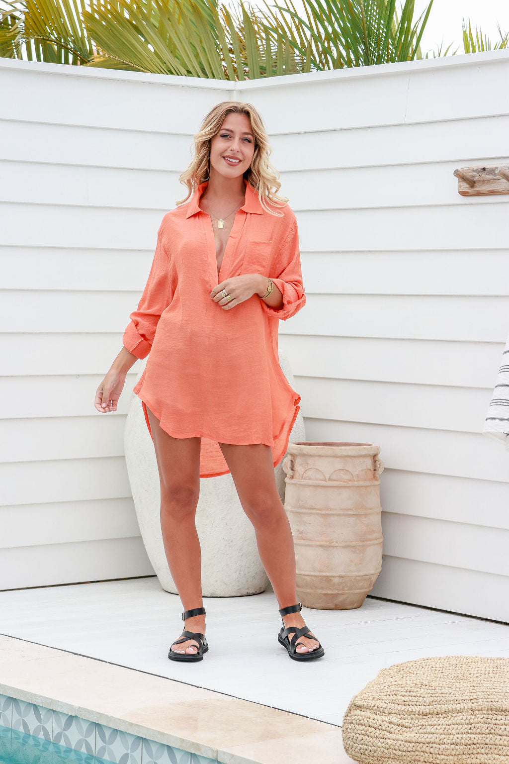 Maroubra Beach Long Shirt Dress