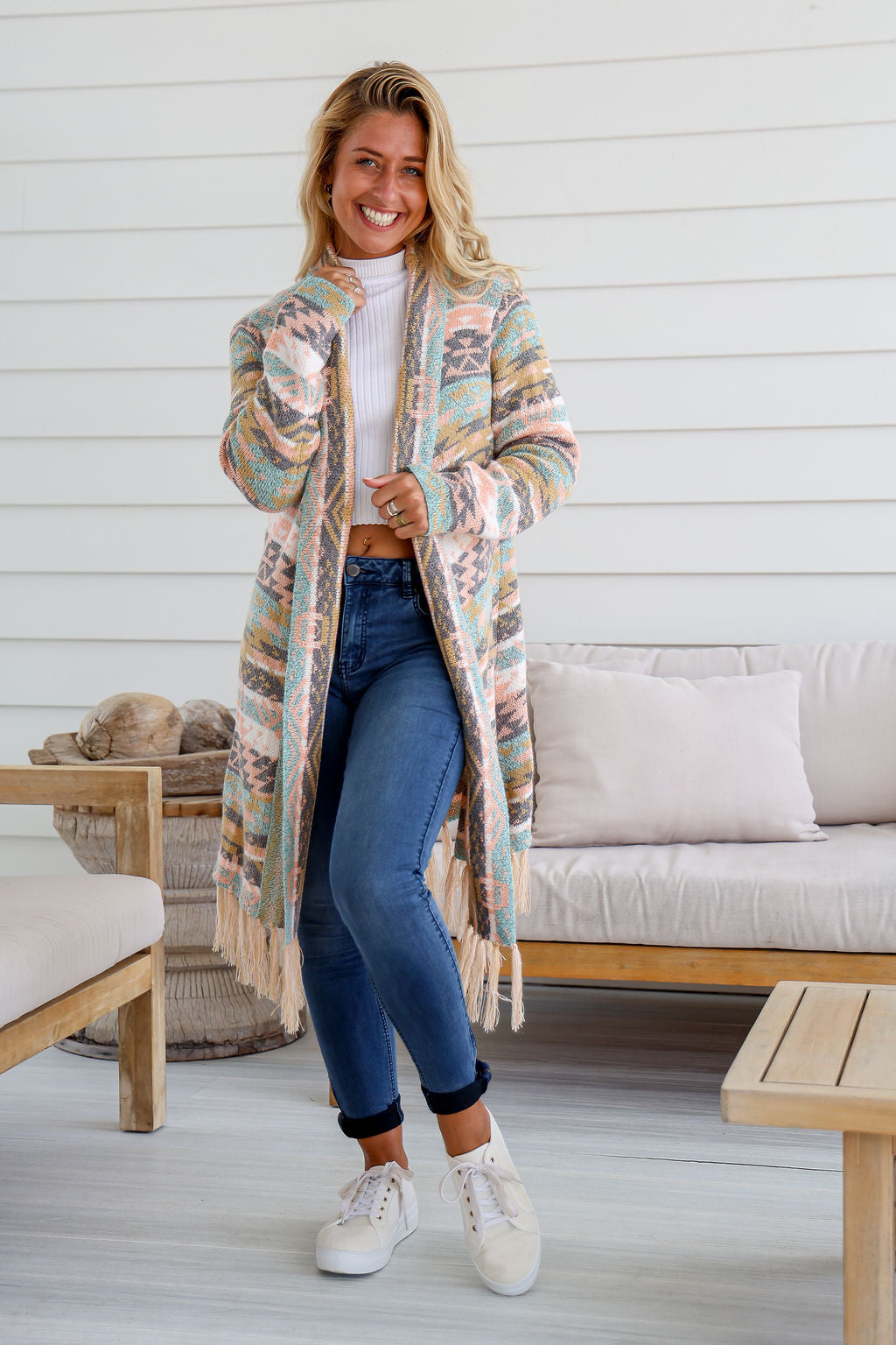 Clare Multicolour Knitted Cardie