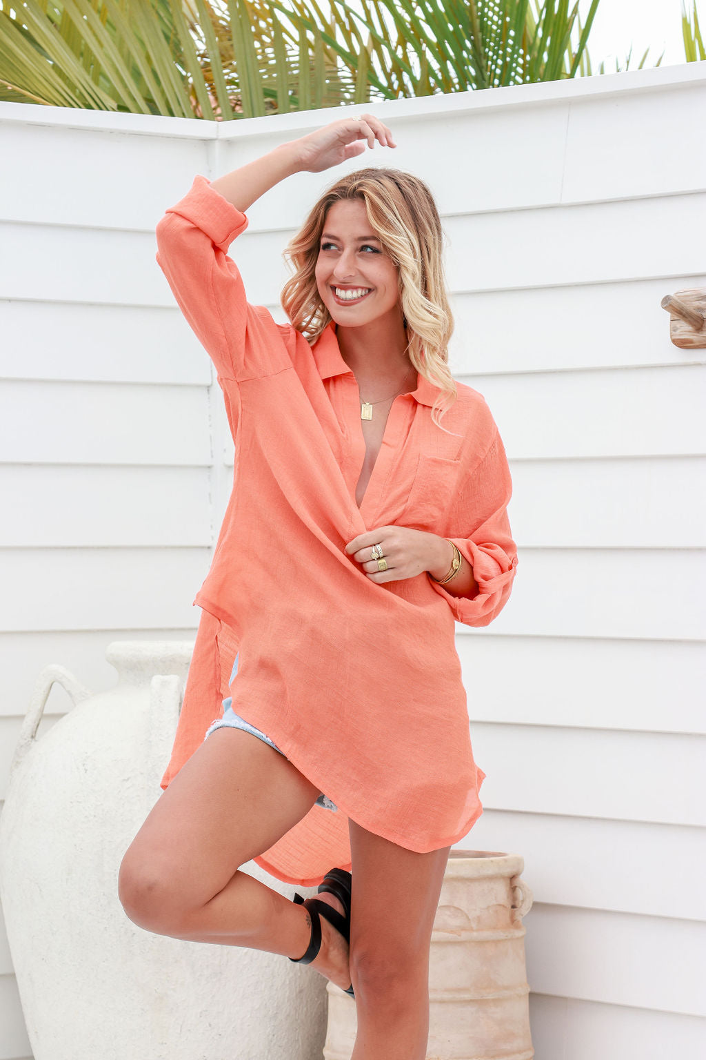 Maroubra Beach Long Shirt Dress