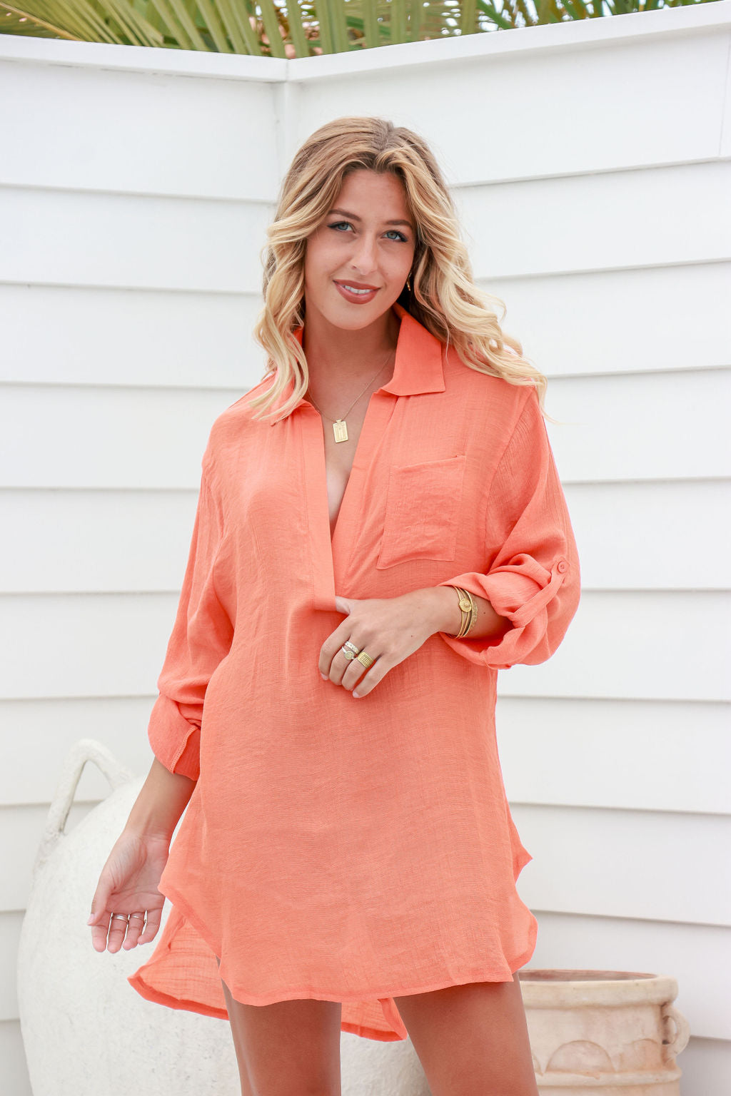 Maroubra Beach Long Shirt Dress